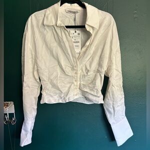 NWT Zara Silky White Blouse